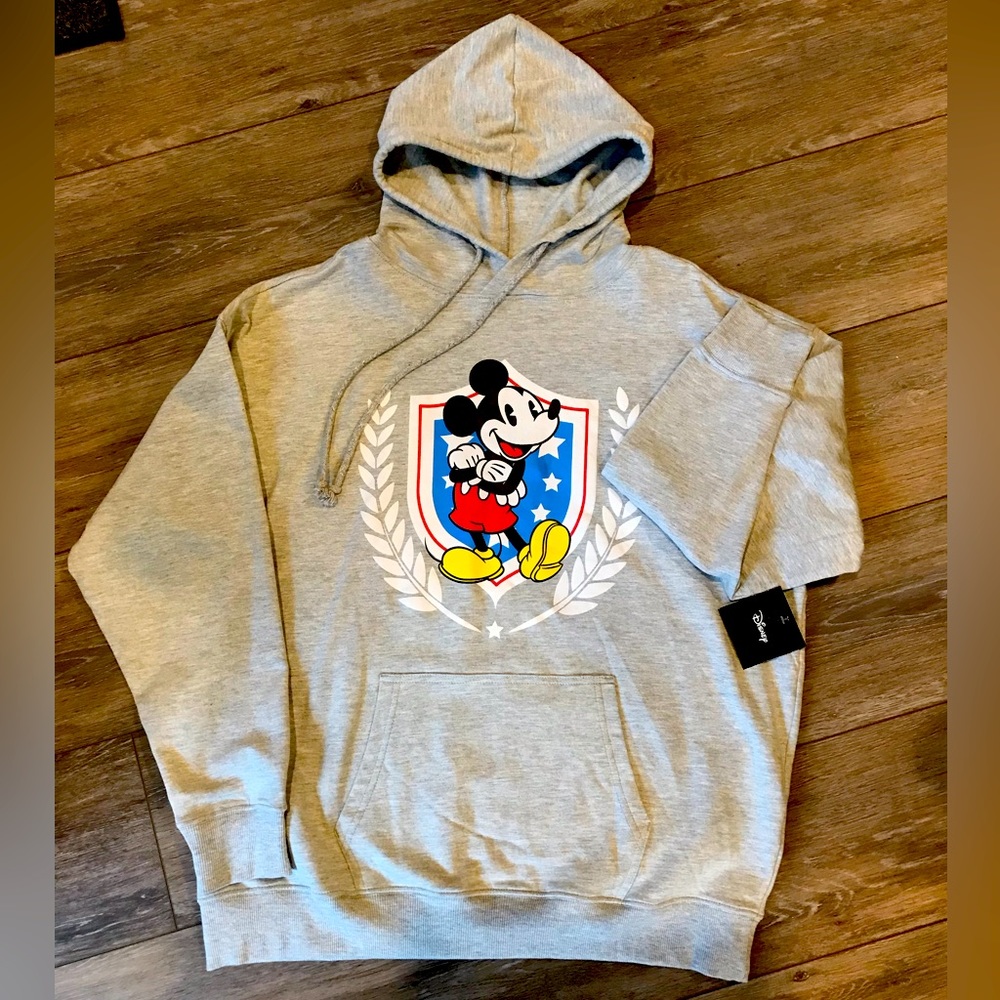 NWT Disney Mickey Mouse Grey Hoodie/Sweatshirt
